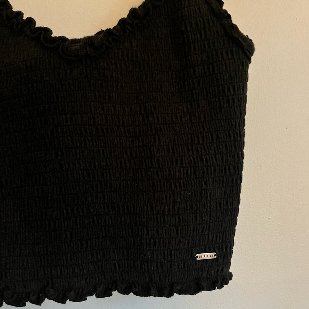 Black Hollister Cinched Cropped‎ Tank Top | Size Women's Medium